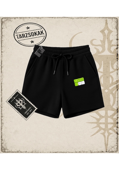 Tarzsokak Gotik & Grunge Streetwear Keycap 2 Unisex Şort Siyah
