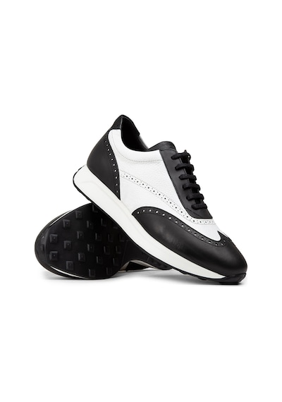 Deery Hakiki Deri Siyah Beyaz Erkek Sneaker Ayakkabı - 00750Mbyze01 Beyaz