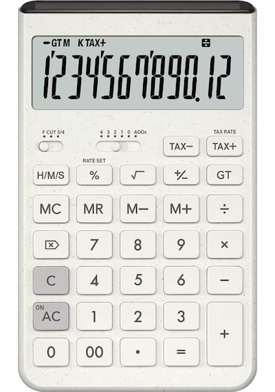 Casio Jt-200t-we 12 Hane Beyaz Masa Üstü Hesap Makinesi Renkli
