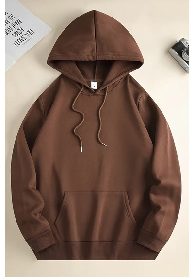 Vangogh Baskılı Oversize Sweatshirt Kahverengi