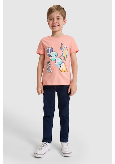 U.s. Polo Assn. Erkek Çocuk Mercan Tişört 50327027-vr204 Coral