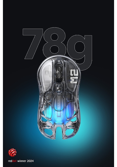 Gravastar Mercury M2 Rgb 26k Dpı Optik Gaming Mouse, Kablosuz, Programlanabilir 5 Tuşlu, Şeffaf Siya Mercury M2