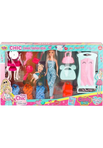 02259 Cindy Doll Dolaplı Bebek Oyun Seti -eco Lounge
