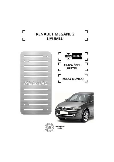 Renault Megane 2 Ayak Dinlendirme Pedalı Krom Ayak Dayama Pedalı