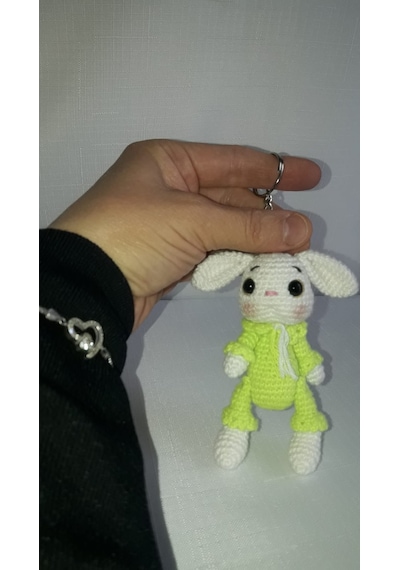 Amigurumi Yeşil Tavşan Anahtarlık