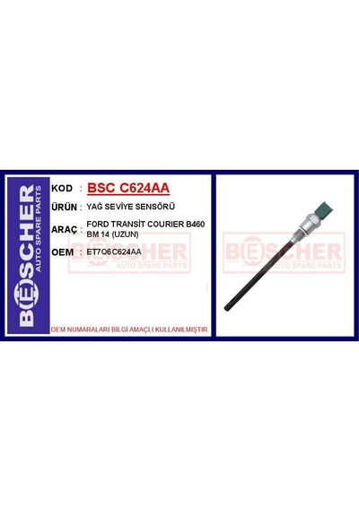 Yag Sevıye Sensoru Ford Transıt Courıer B460 Bm 14 1.6 Tdcı - 1 Adet - Bsc C624aa