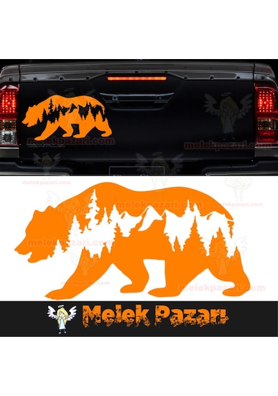 Ayı Doğa Manzara Off Road Oto Sticker