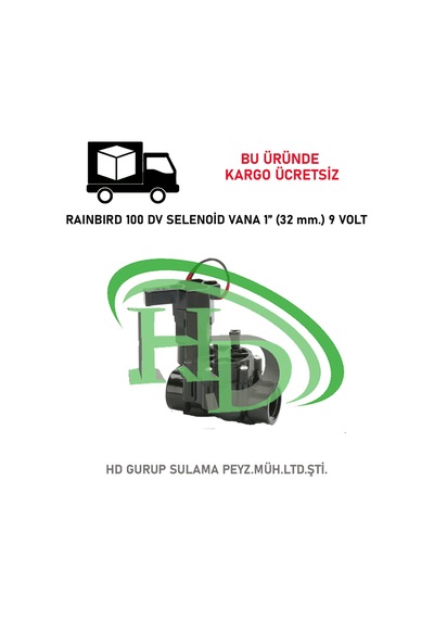 Rainbird 100 Dv Selenoid Vana 1" Bsp (32 Mm.) 9 Volt