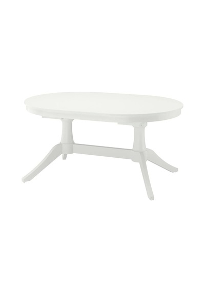 Ikea Beyaz Modern Yemek Masası - Oval Yemek Masası