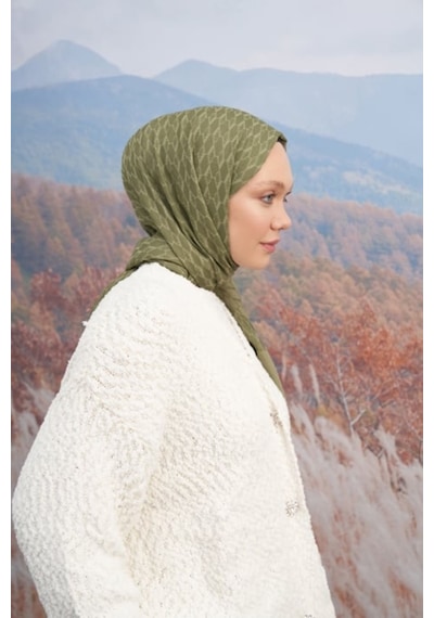 Armanda 70 X 190 Cotton Monogram Desen Şal - Ar 3098 03047 - 70x190 / Haki Yeşil 205
