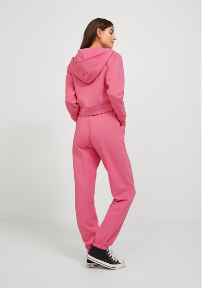 Jack & Jones Kadın Logolu Kapüşonlu Sweatshirt - Abbie 12219609 Carmine Rose Siyah