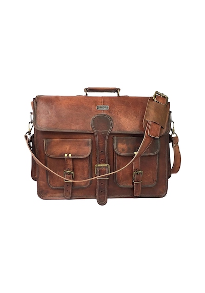 Cuero Vintage El Yapımı Deri Çapraz Askılı Çanta Dizüstü Bilgisayar Evrak Çantası Bilgisayar Çantası 18 İnç Kahverengi Cuero Vintage El Yapımı Deri Çapraz Askılı Çanta Dizüstü Bilgisayar Evrak Çantası Bilgisayar Çantası 18 İnç Kahverengi