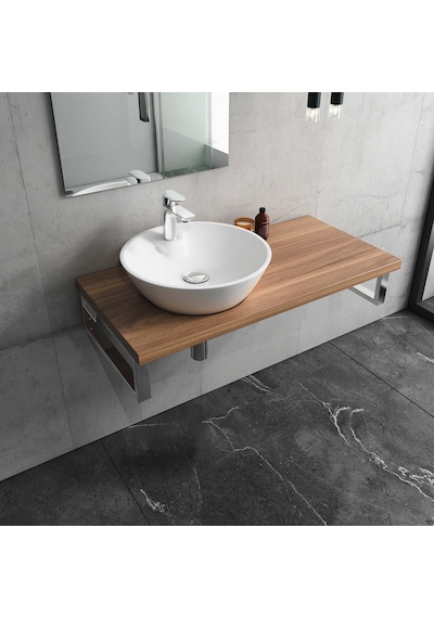 Isvea Sistema Y Tezgah Üstü Çanak Lavabo 45 Cm, Batarya Delikli Beyaz 10sy65045