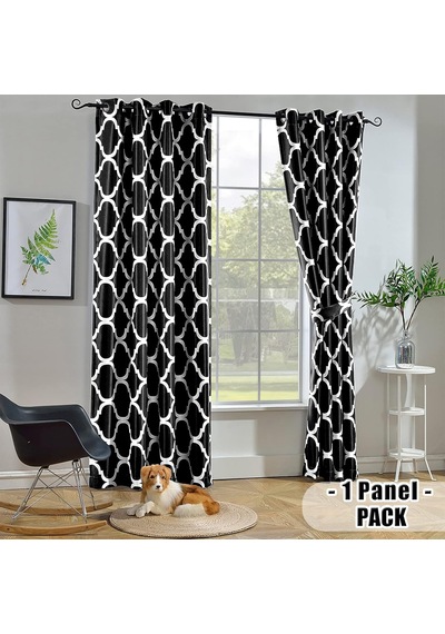 Fas Fashion Raum Karartma Siyah Başlık Top Perde, Siyah, 52x63 Inch