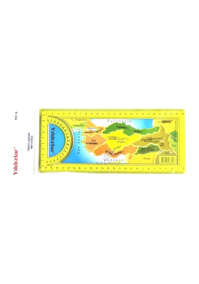 Yıldızlar 038 Türkiye Haritası Şablonu Sarı