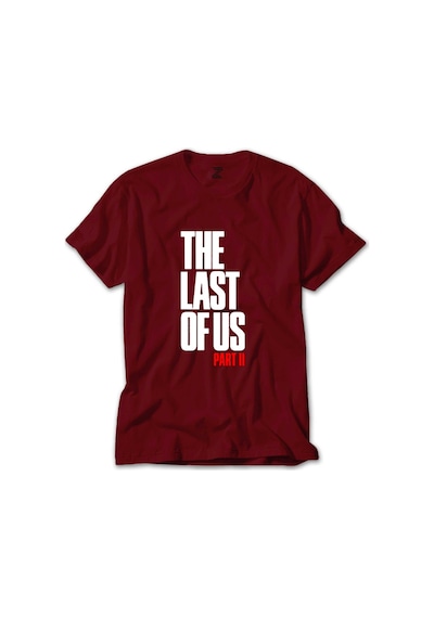The Last Of Us Part 2 Yazı Kırmızı Tişört Kırmızı
