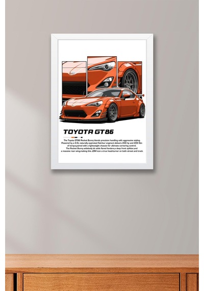 Toyota Gt86 Çerçeveli Tablo - Toyota Car Poster