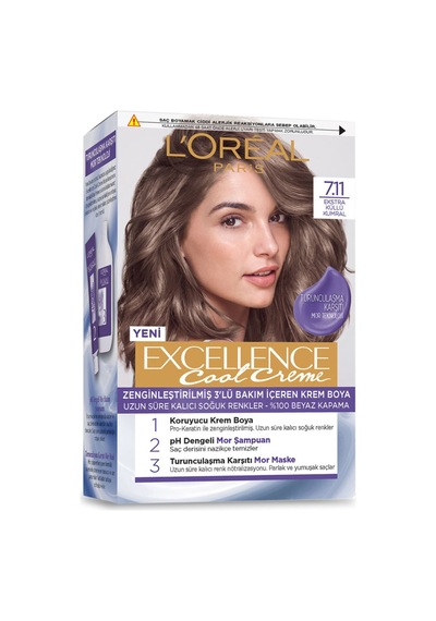 5 Adet Excellence Cool Creme 7.11 Ekstra K.kumral 96 Ml