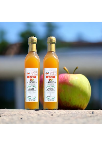 Doğal Bizden Doğal Fermantasyon Susuz Konsantre Elma Sirkesi 2 x 500 ML