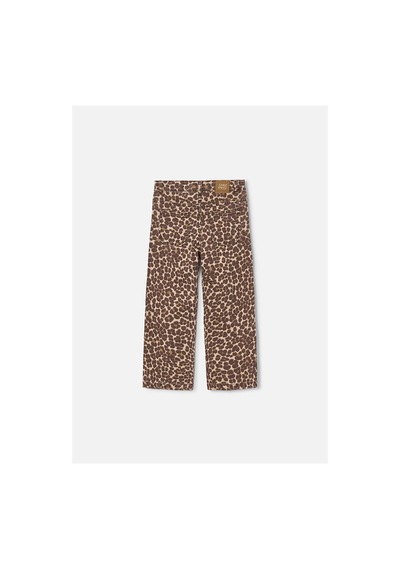 Mayoral Kız Çocuk Leopar Desenli Gabardin Pantolon Kahverengi 451