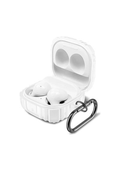 Caseonn Galaxy Buds 2 - Buds 2 Pro Kılıf Darbe Emici Silikon Beyaz