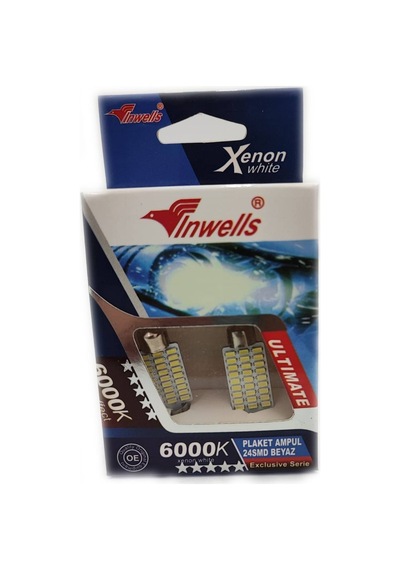 24 Ledli Sofit Ampul 6000 K Xenon Beyazı 11x39mm