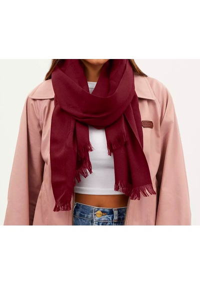 Coach Signature Wrap Yün Ipek Şal Bordo