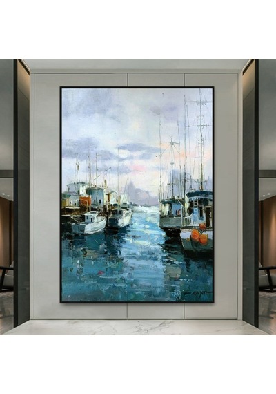 Yağlı Boya Tablo %100 El Yapımı Home In Joy 69Cmx85Cm