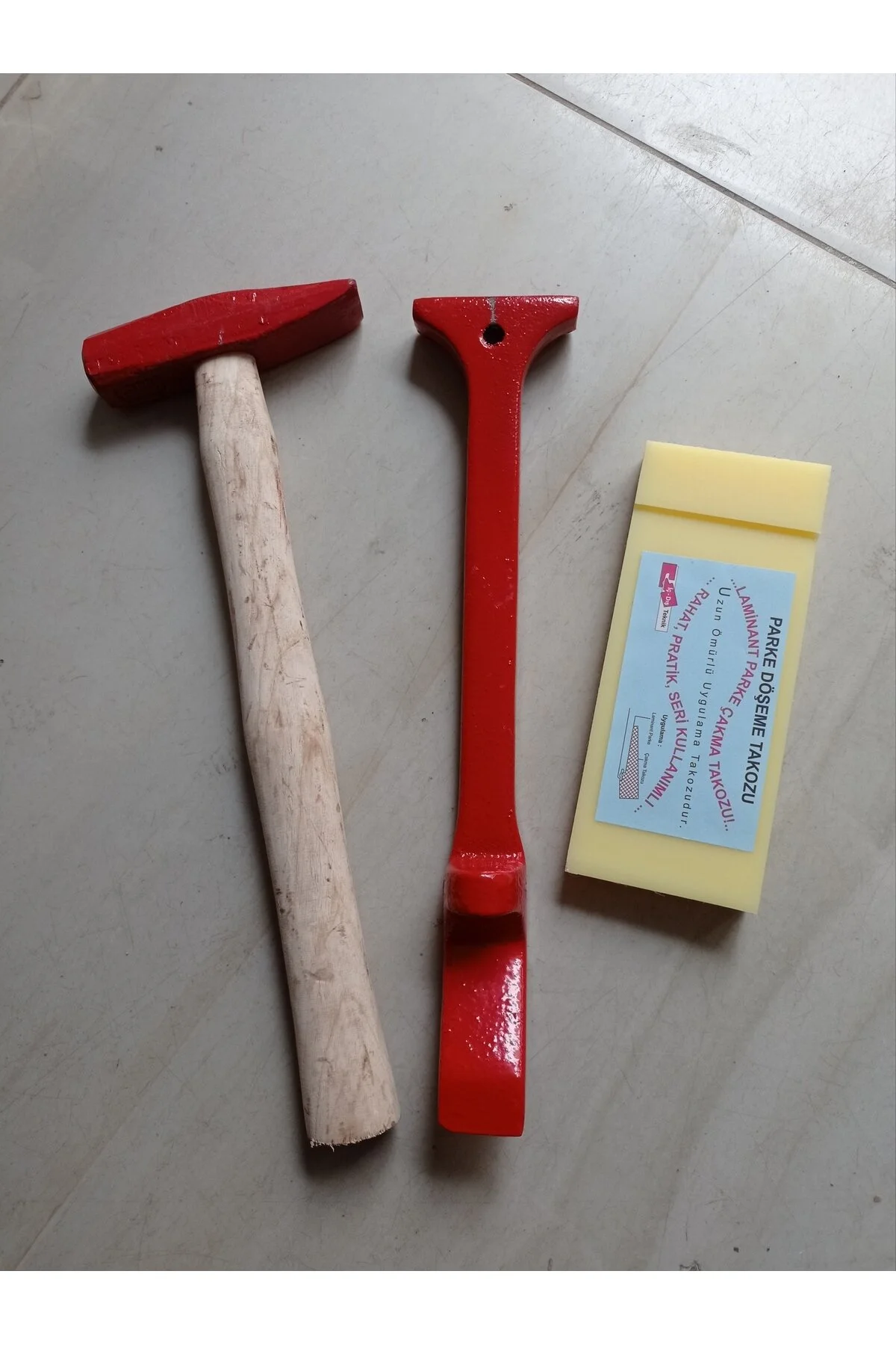 Laminant Parke Pro Usta Seti 2,5 17cm Kestamid Döşeme Çakma Takoz 500gr Çekiç 3 32cm Çektirme Demir