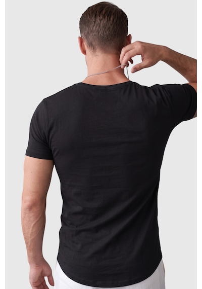 Rizzup Siyah Erkek Slim Fit Derin V Yaka Basic Tişört %90 Pamuk Likralı Asimetrik Kesim 2602265 Rizzup Siyah Erkek Slim Fit Derin V Yaka Basic Tişört %90 Pamuk Likralı Asimetrik Kesim 2602265