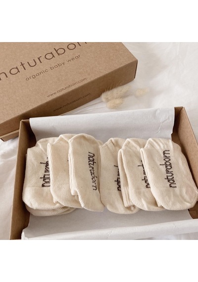 Naturaborn Naturaborn Gots Organik Sertifikalı Bebek Çorabı (4 Çift) Bej
