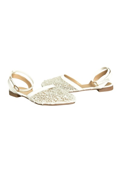 Fox Shoes U726544115 Beyaz File Kadın Babet Beyaz-file