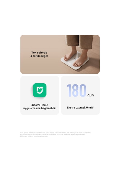 Xiaomi Mi Smart Scale S200 Beyaz Fonksiyonlu Akıllı Bluetooth Tartı Baskül