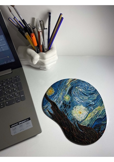 Yıldızlı Geceler Baskılı Bilek Destekli Mouse Pad Mousepad