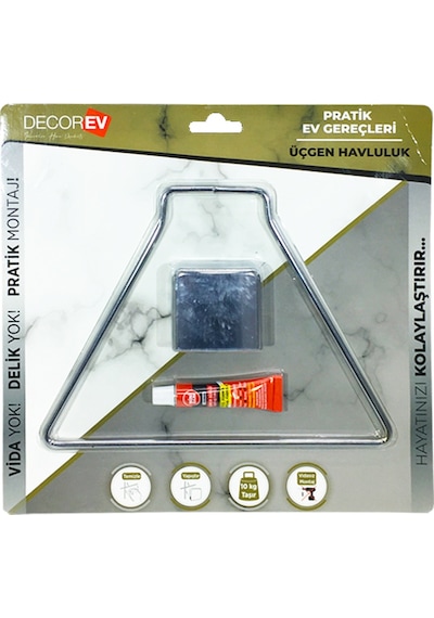 DECOREV HAVLULUK UCGEN METAL KROM DC-4778