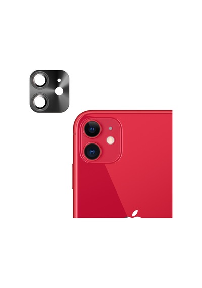 Nettech Apple Uyumlu iPhone 12 Metalik Seri Kamera Cam Koruyucu - Siyah