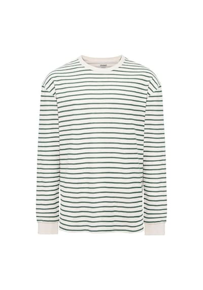 Mavi M0613157-71930 Çizgili Uzun Kollu Tişört Erkek T-shirt Yeşil
