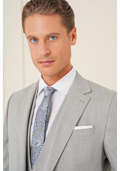 Efor Tk 902 Slim Fit Gri Klasik Takım Elbise Gri