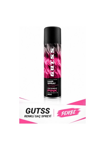 Gutss Professional Geçici Unisex Saç Boyası Sprey 150 Ml Pembe Pink