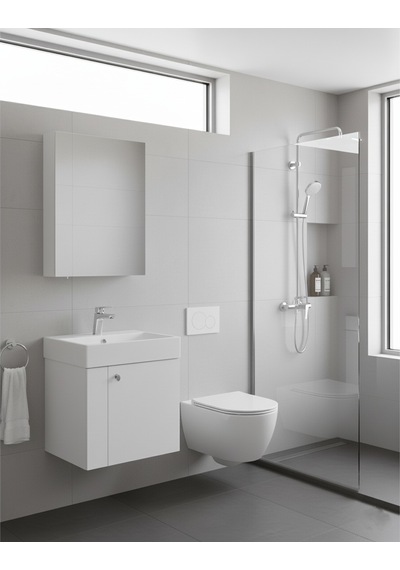 Creavit Font Lavabo Dolabı 50 Cm Ve Ayna Seti Beyaz