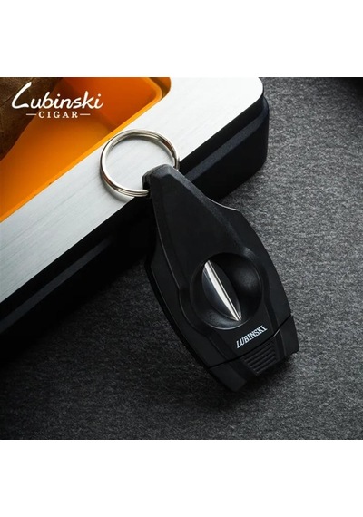 Lubinski Anahtarlık V-cut Puro Kesici Lazer Bıçak Plastik-siyah 56ring