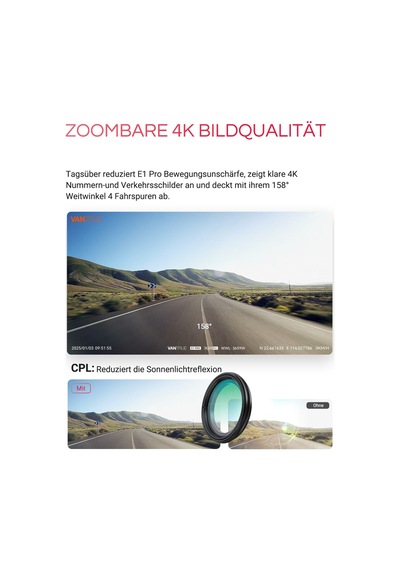 Vantrue E1 Pro 4k Hdr Starvıs 2 Araç Ön Kamerası, Cpl'li 5 Ghz Wifi Mini Araç Kamerası, Gps Sesli Komutlar, 15 Saniye. Tampon Park İzleme, Harika Gece Görüşü, 1,54 İnç 160 Gizli Araç Kamerası, Maks. 1tb Vantrue E1 Pro 4k Hdr Starvıs 2 Araç Ön Kamerası, Cpl'li 5 Ghz Wifi Mini Araç Kamerası, Gps Sesli Komutlar, 15 Saniye. Tampon Park İzleme, Harika Gece Görüşü, 1,54 İnç 160 Gizli Araç Kamerası, Maks. 1tb