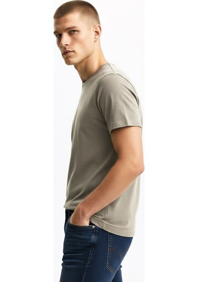 Superdry Haki Erkek Regular Fit T-shirt Classıc Essentıal Tee