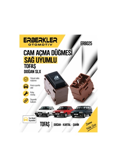 Tofaş Doğan Slx Cam Açma Düğmesi Anahtarı Sağ Uyumlu - Erb1592