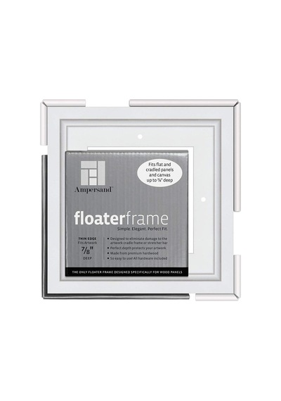 Lexroo Ampersand Ahşap Paneller İçin Floaterframe 17,72 Cm Derinlik, Kalın, 15,72 X 15,72 Cm, Beyaz