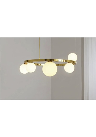 Oliva 5'li Halka Sarkıt Avize Ra-avz- 9145-38-72 Gold