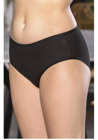Fevien Pamuklu Yüksek Bel Slip Külot Siyah Brf2966 Siyah