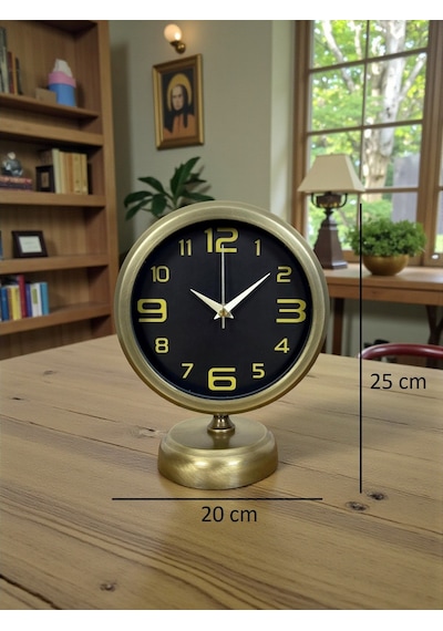 Prestij Vinatge 25 X 20 Cm Metal Masa Saati 07 Beyaz
