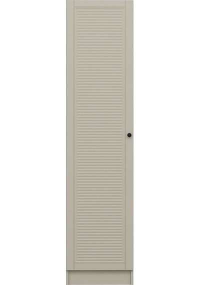 Minar Kale 1 Kapaklı Dolap Mebran Panjur 210cm - Kumtaşı/kumtaşı - Raflı Kumtaşı