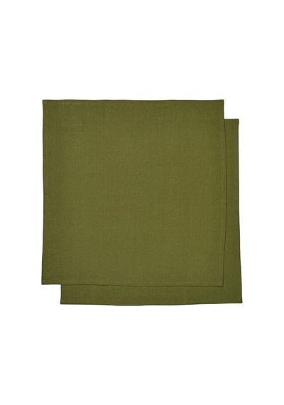 Ikea Stockholm 2025 Kumaş Peçete, Koyu Yeşil, 50x50 Cm, 2 Adet
